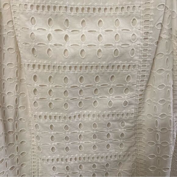 Loft White Line Sleeveless Mini Dress Size 8P - Picture 2 of 7